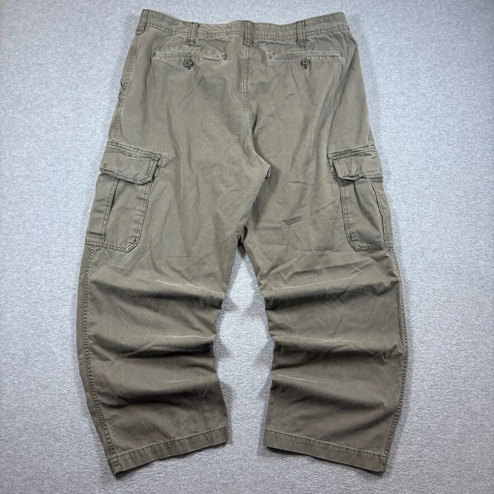 Vintage Old Navy Cargo Pants Mens 40x32 Brown Loose Skater Baggy Fit Y2K Grunge